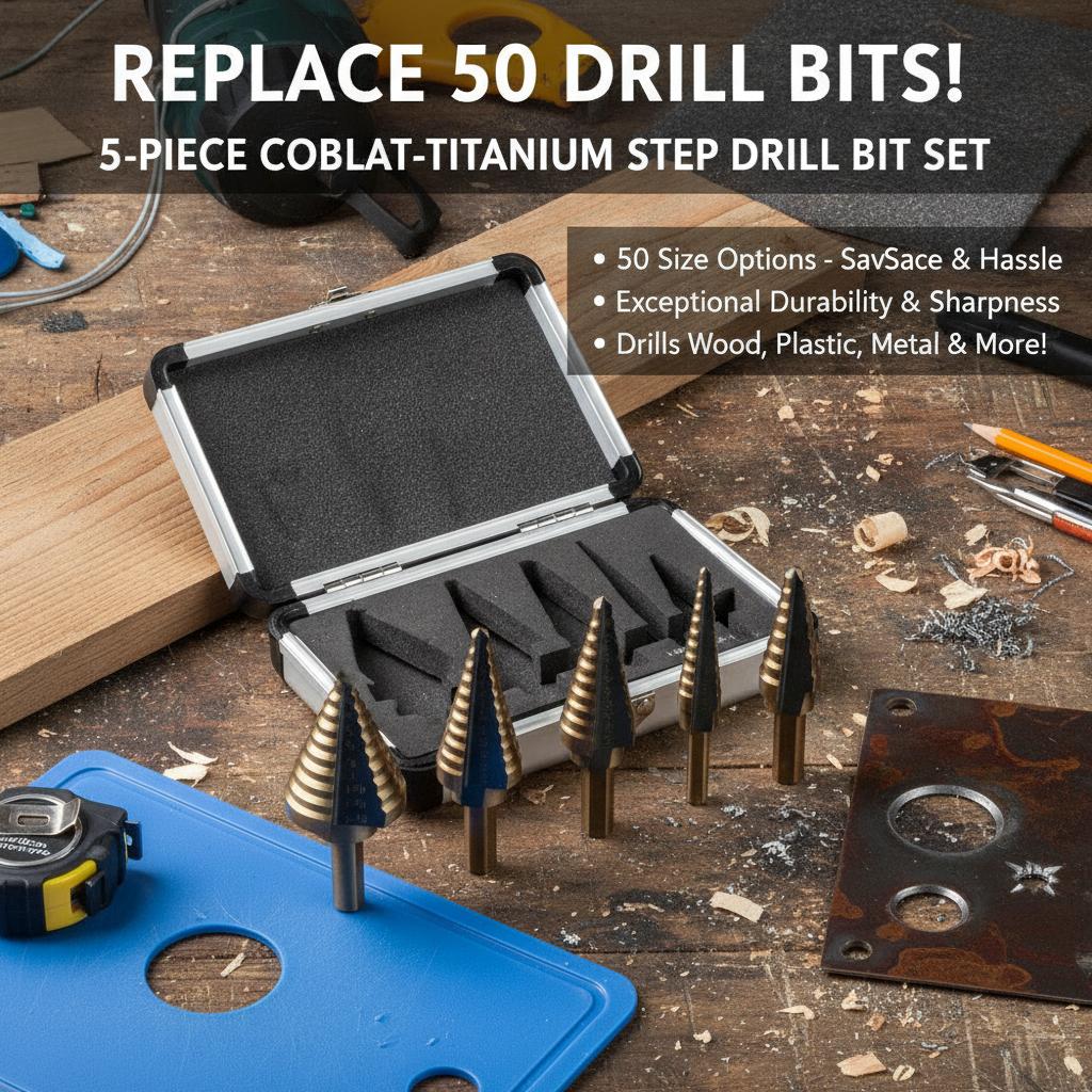 Step Drill Bit Set Titanium Hss Cobalt - Step Drill Bit Set 50 Sizes