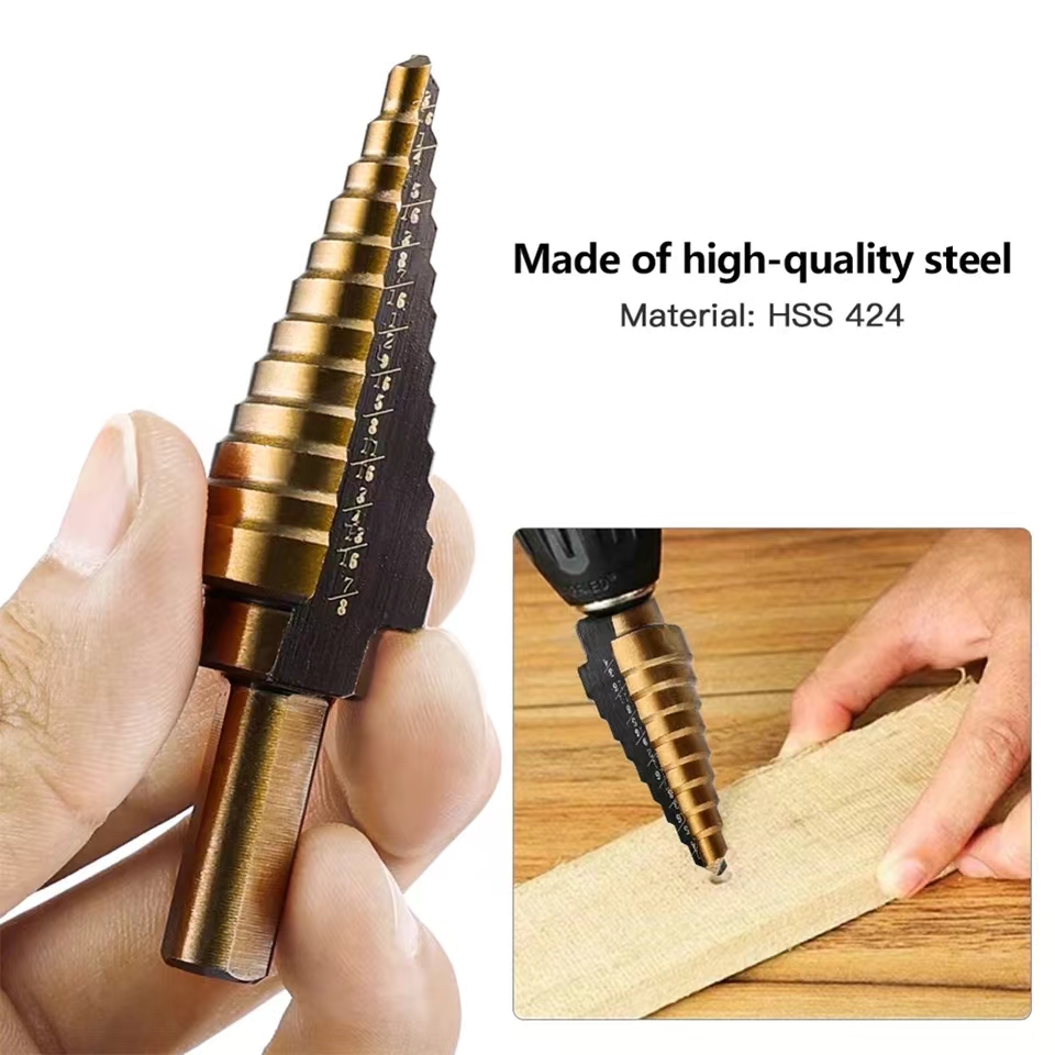 Step Drill Bit Set Titanium Hss Cobalt - Step Drill Bit Set 5pcs Hss