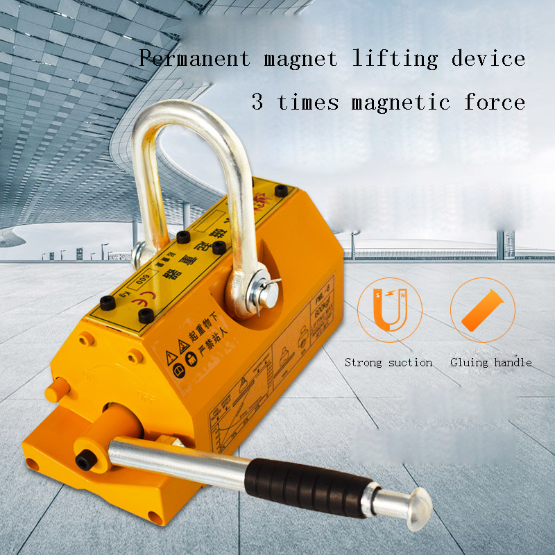 Magnetic Lifter Permanent Crane Hoist 600Kg - Steel Magnetic Lifter Heavy Duty Crane