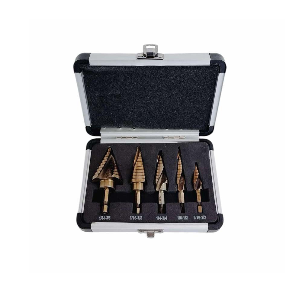 5 Pc Drill Bit Set Cobalt Spir - Step Drill Bit Set Titanium Hss Cobalt ulasan dan harga