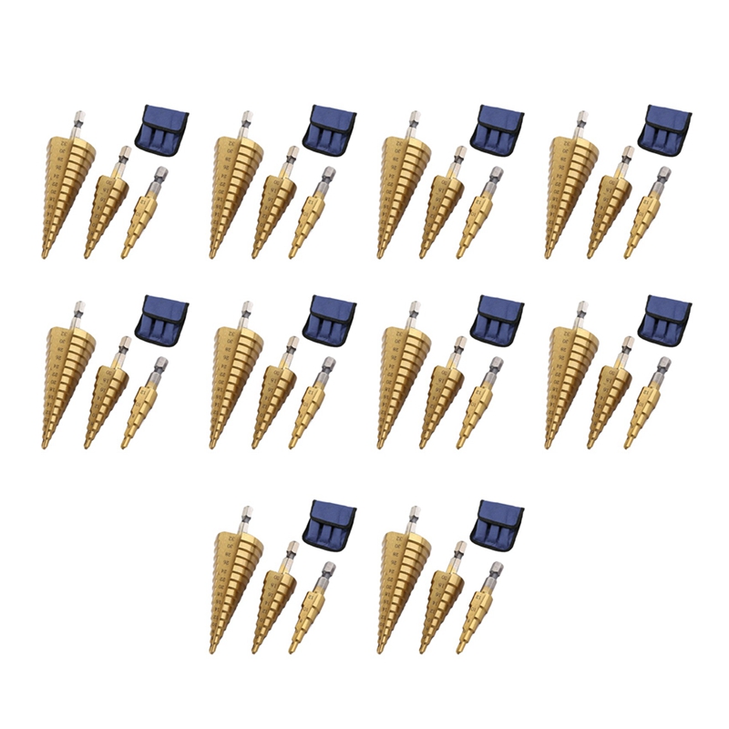 A23T HSS Step Drill Bit Set of - Step Drill Bit Set Titanium Hss Cobalt ulasan dan harga