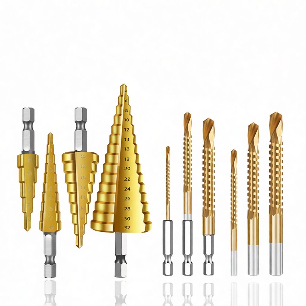 Step Drill Bit Set Spiral Groo - Step Drill Bit Set Titanium Hss Cobalt ulasan dan harga