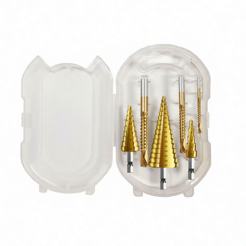 Step Drill Bit Set Spiral Groo - Step Drill Bit Set Titanium Hss Cobalt ulasan dan harga