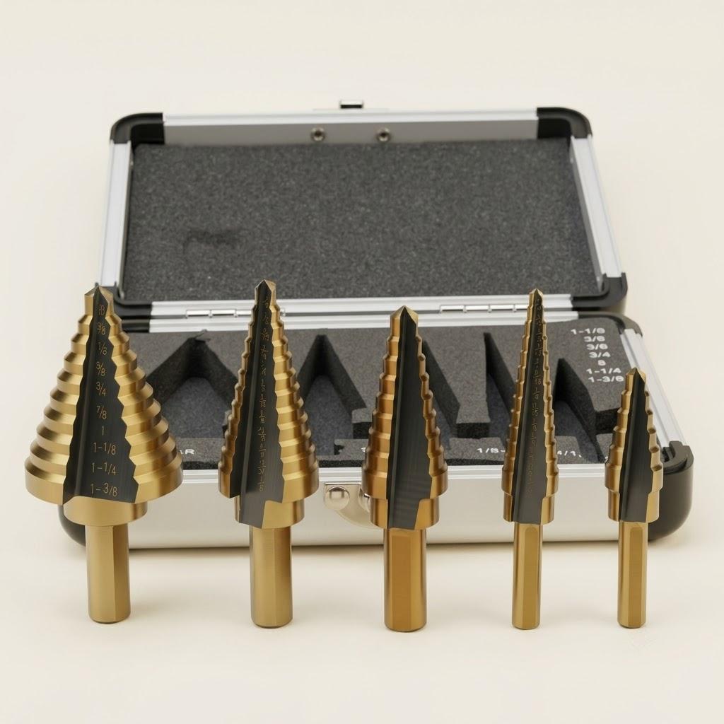Professional Multi Size Step D - Step Drill Bit Set Titanium Hss Cobalt ulasan dan harga